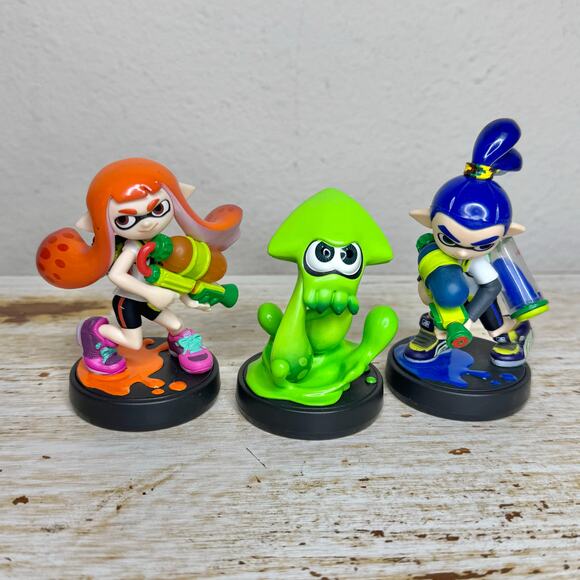 Nintendo Amiibo Splatoon Bundle Inkling Squid, Orange Girl, Blue Boy - Picture 4 of 4